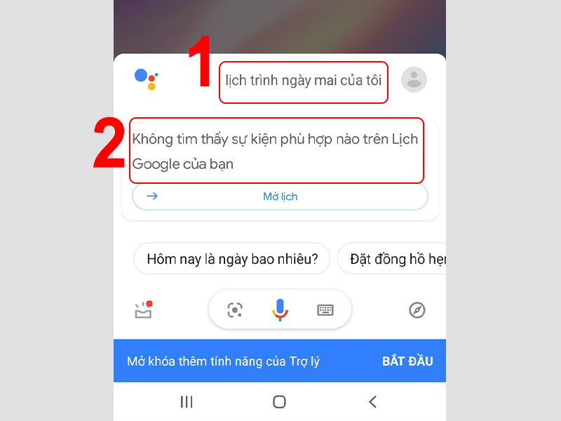 Kiểm tra lịch của bạn